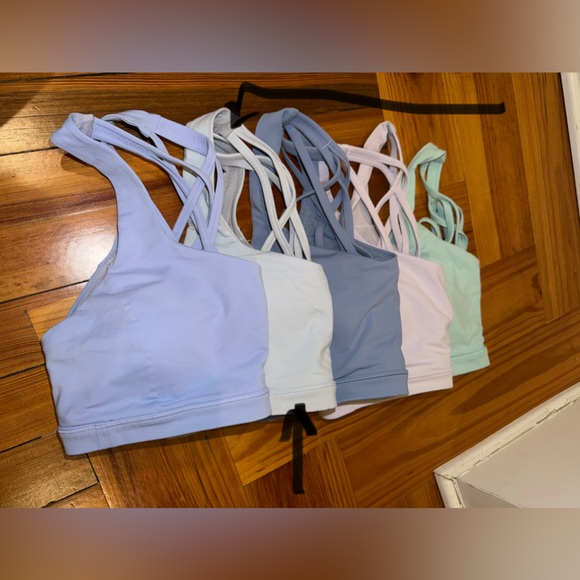 Lululemon Free to Be Serene Sports Bra Size 10 Blue - Picture 10 of 11